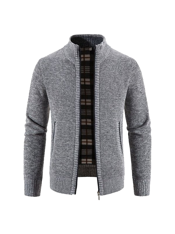 41-1.png Men's Full Zip Stand Collar Long Sleeve Pocket Jacket Top - Image 1