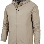Men's Hooded Full Zip Long Sleeve Drawstring Jacket With Pockets