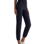 Women's Elastic Waist Tapered Leg Ankle Length Pocket Jogger Pants