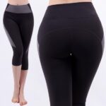 Women’s High Waist Cropped Leggings With Side Panels And Seams - Image 3