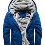 Men's Hooded Full Zip Long Sleeve Lined Jacket With Cuffs