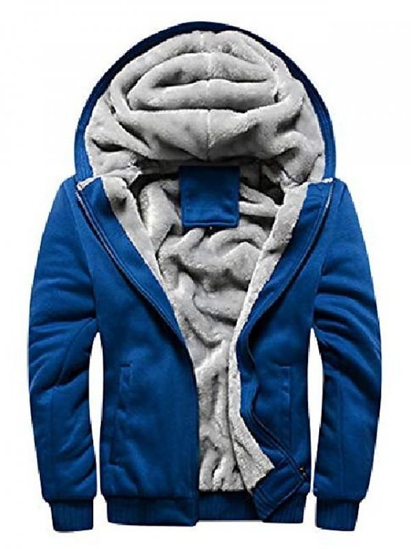 imgi_3_e692b2ea9bf0e4ea1e128387c91d6209.jpg Men's Hooded Full Zip Long Sleeve Lined Jacket With Cuffs - Image 1