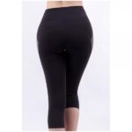 Women’s High Waist Cropped Leggings With Side Panels And Seams - Image 4