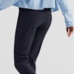 Women's Elastic Waist Tapered Leg Ankle Length Pocket Jogger Pants - Image 2